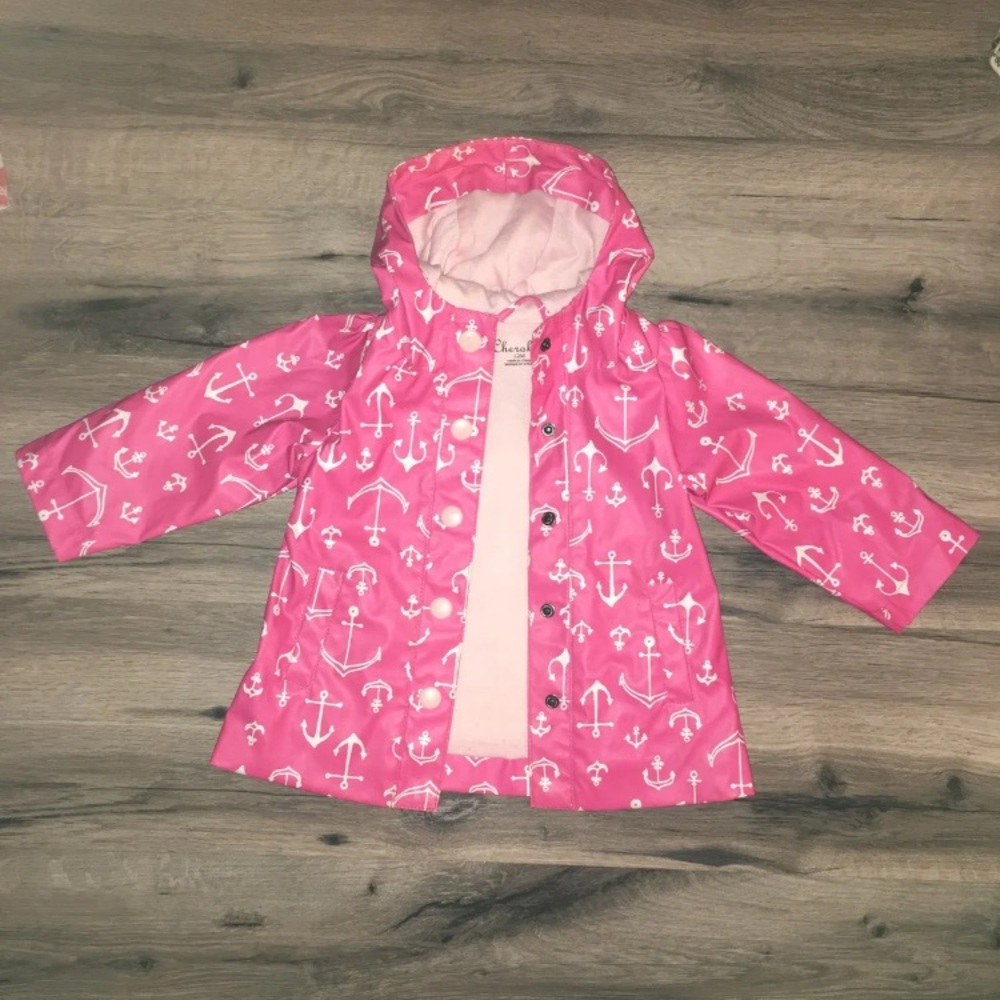 Pink Anchor Raincoat